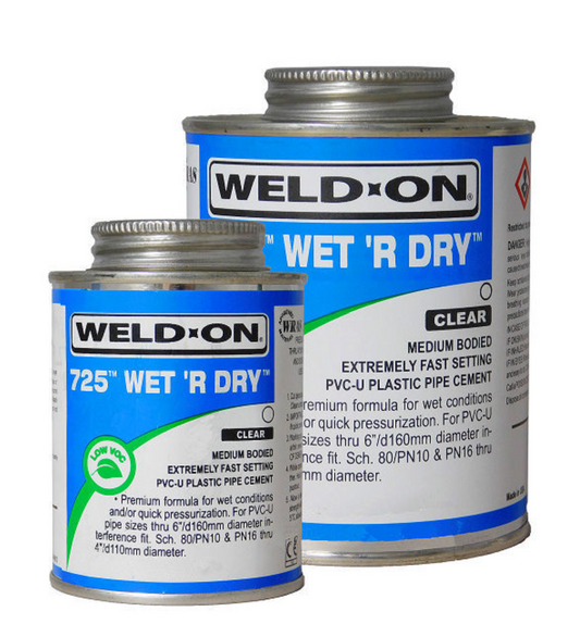 Wet R Dry 725 Fast Pipe Cement/Glue