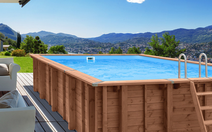 Summer Oasis Wooden Pool – 6.0m L x 4.19m W x 1.31m Deep