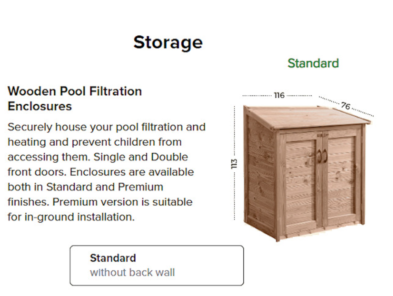 Wooden Pool Filtration Enclosure