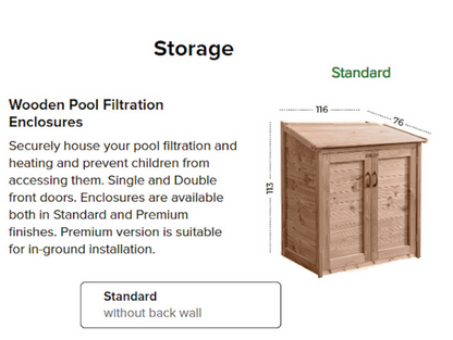 Wooden Pool Filtration Enclosure