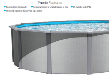 Pacific Silvermist Above Ground Pool - 48'' Deep