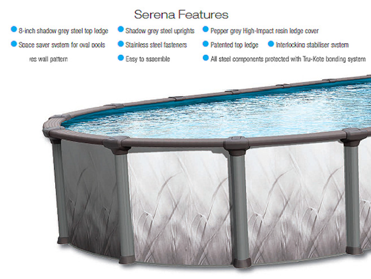 Serena Above Ground Pool - Steel Wall Pool - 52" Deep