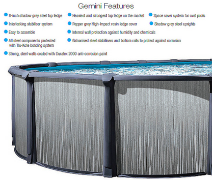 Gemini Above Ground Pool 52″ Deep